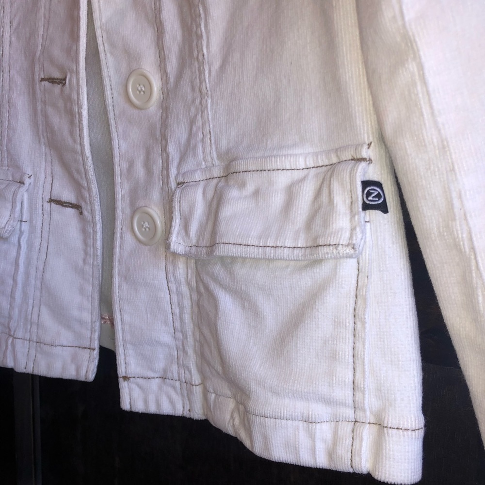VTG Corduroy! Z. CAVARICCI White Jacket Blazer Coat Women’s Small - Picture 5 of 10
